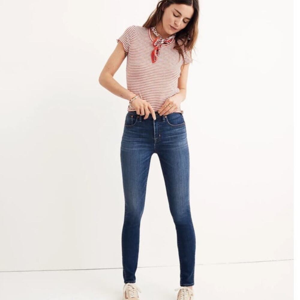 NWT Madewell Tall 10" High-Rise‎ Skinny Jeans in Danny Wash Size 23T